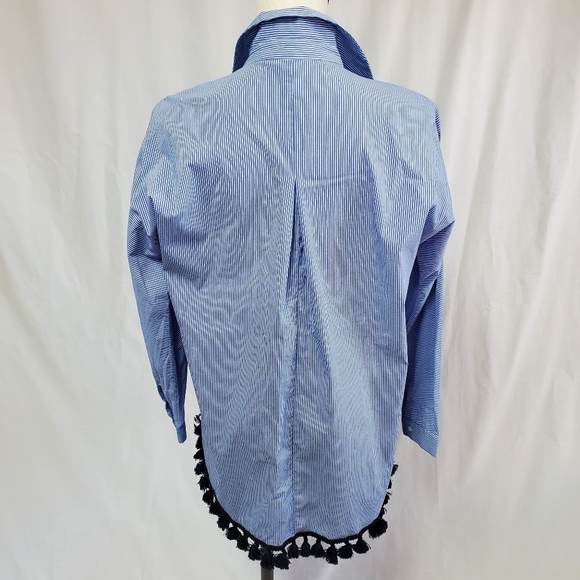 Zara Tassled Button Down Shirt - Picture 4 of 7